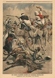 Franse troepen in de Sahara, illustratie uit 